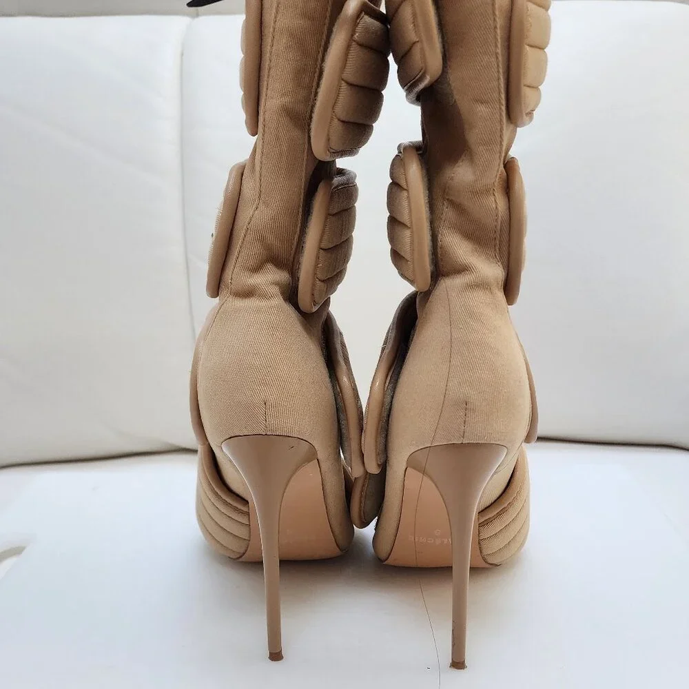 CALECHIE Women's Desert Moto Boots - Tan Faux Suede - Size 8 - Picture 10 of 12